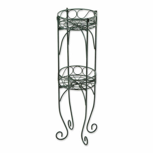 Summerfield Terrace Scrolled Verdigris Two-Level Plant Stand