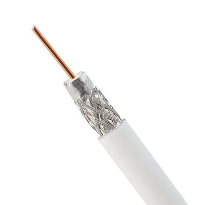 Wavenet 1001-N RG6 Standard Dual Shield Cable - 500 Feet White