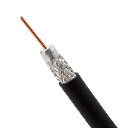 Wavenet 1002-N RG6 Standard Dual Shield Cable - 1000 Feet Black