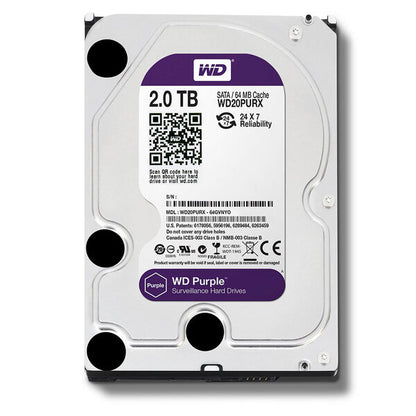 Western Digital 1536-N WD Purple 2TB Surveillance Hard Drive Disk, 5400 RPM Class, SATA 6 Gb/s, 64MB Cache, 3.5 Inch (WD20PURX)