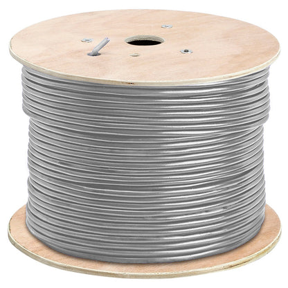 Wavenet 4011-N Cat5e Bulk FTP Shielded Solid CMR/PVC Ethernet Cable, Gigabit 350MHz ETL Listed Bare Copper Network Cable, 1000 Feet - Gray