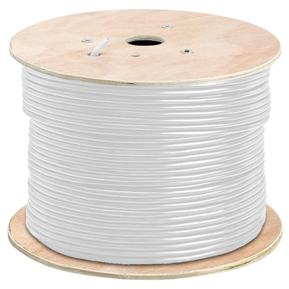 Wavenet 4012-N Cat5e Bulk FTP Shielded Solid CMR/PVC Ethernet Cable, Gigabit 350MHz ETL Listed Bare Copper Network Cable, 1000 Feet - White