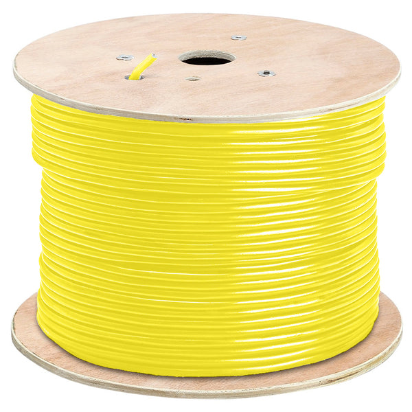 Wavenet 4013-N Cat5e Bulk FTP Shielded Solid CMR/PVC Ethernet Cable, Gigabit 350MHz ETL Listed Bare Copper Network Cable, 1000 Feet - Yellow