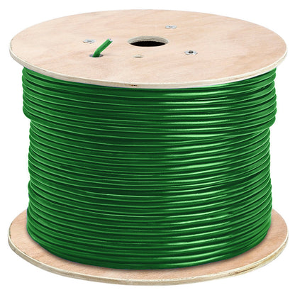 Wavenet 4014-N Cat5e Bulk FTP Shielded Solid CMR/PVC Ethernet Cable, Gigabit 350MHz ETL Listed Bare Copper Network Cable, 1000 Feet - Green