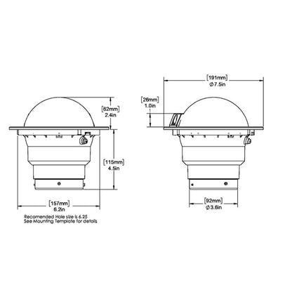 Ritchie SS-5000W SuperSport Compass - Flush Mount - White