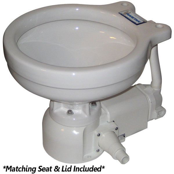 Raritan Sea Era Electric Toilet - Marine Size - Integral Pump - Straight &amp; 90 Discharge - 12v