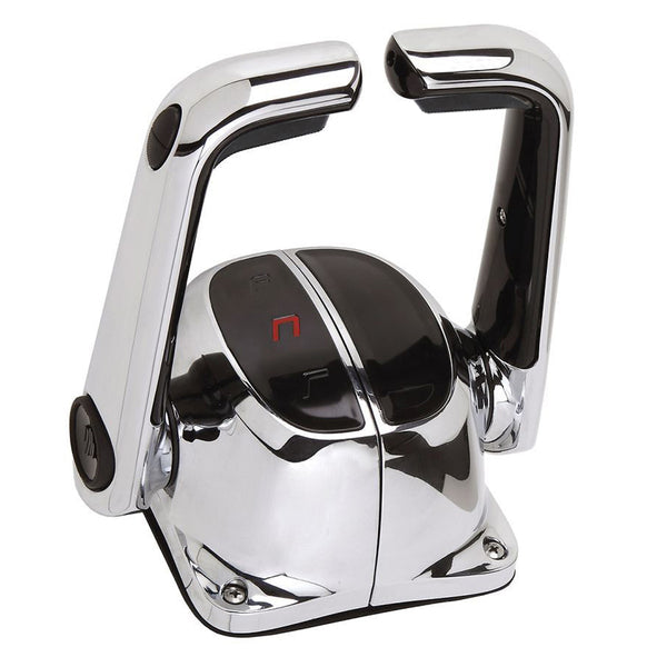 UflexTwin Lever Top Mount Control w/Neutral Lock &amp; Trim Switch - Chrome