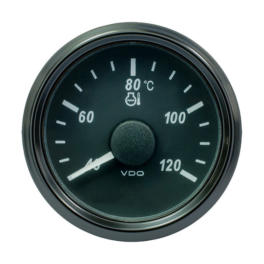 VDO SingleViu 52mm (2-1/16") Water Temp. Gauge - Euro - 120 C - 291-22 ohm