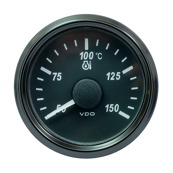 VDO SingleViu 52mm (2-1/16") Oil Temp. Gauge - Euro - 150 C - 322-18 Ohm