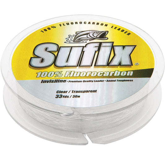 Sufix 100% Fluorocarbon Invisiline Leader - 150lb - 33yds