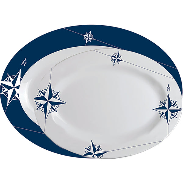 Marine Business Melamine Oval Serving Platters Set - NORTHWIND - Set of 2