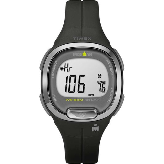 Timex IRONMAN Transit+ 33mm Resin Strap Activity &amp; Heart Rate Watch - Black/Silver Tone