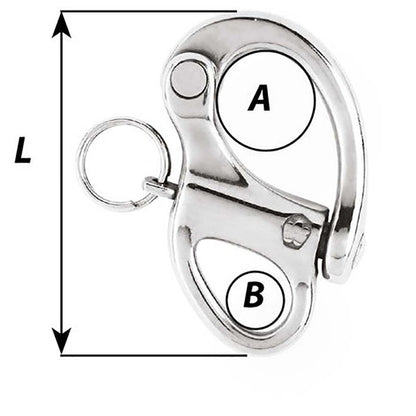 Wichard 1-3/8" Snap Shackle w/Fixed Eye - 35mm