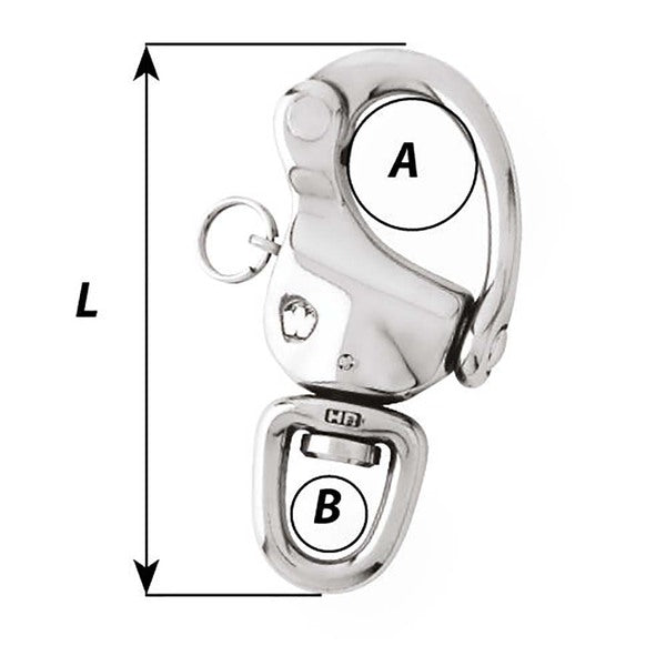 Wichard 2-3/4" Snap Shackle w/Swivel Eye - 80mm