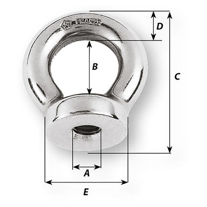 Wichard 1/2 Eye Nut - 1-1/16" Diameter