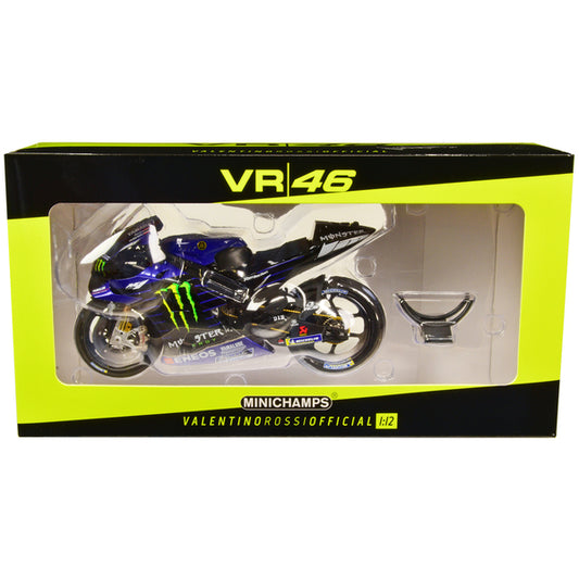 Yamaha YZR-M1 #46 Valentino Rossi "Monster Energy" MotoGP (2020) Limited Edition to 1624 pieces Worldwide 1/12 Diecast Model Motorcycle by Minichamps