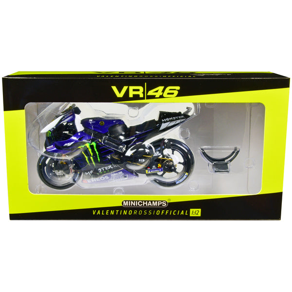 Yamaha YZR-M1 #46 Valentino Rossi "Monster Energy" Yamaha MotoGP "Test Sepang" (2020) Limited Edition to 886 pieces Worldwide 1/12 Diecast Model Motorcycle by Minichamps