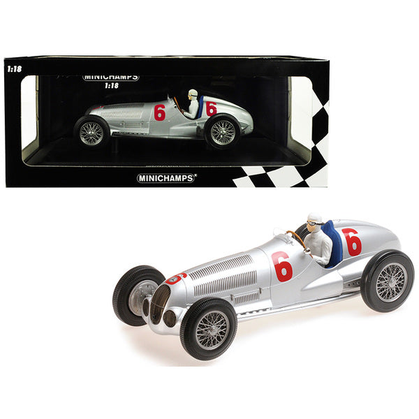 Mercedes Benz W125 (Daimler-Benz AG) #6 Rudolf Caracciola 2nd Place Eifelrennen Nurburgring (1937) Limited Edition to 402 pieces Worldwide 1/18 Diecast Model Car by Minichamps