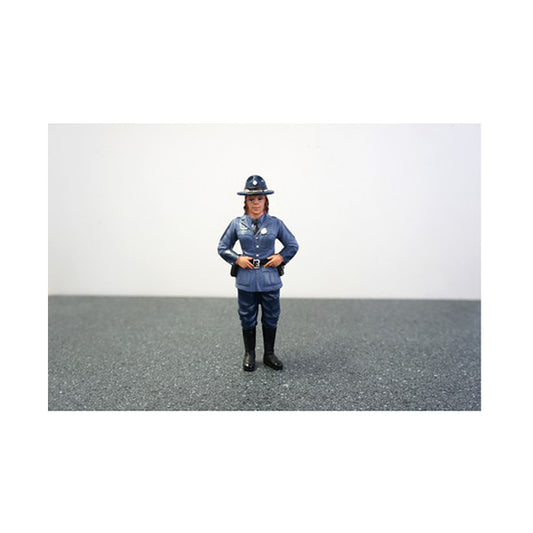 State Trooper Sharon Figure For 1:18 Diecast Model Cars by American Diorama