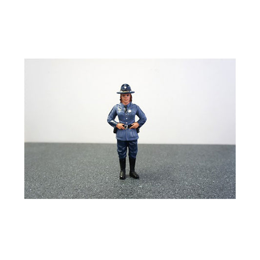 State Trooper Sharon Figure For 1:24 Diecast Model Cars by American Diorama