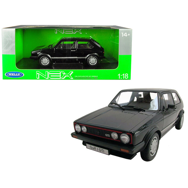 Volkswagen Golf 1 GTI Black 1/18 Diecast Model Car by Welly