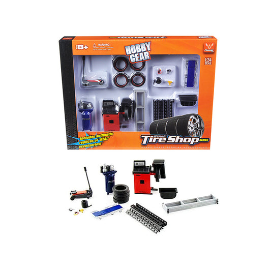 Repair Tire Shop Accessories Tool Set for 1/24 Scale Models by Phoenix Toys