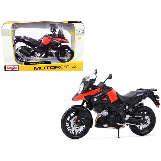 Suzuki V-Strom Red and Black 1/12 Diecast Motorcycle Model by Maisto