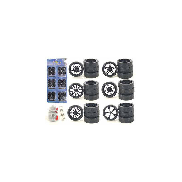 Wheels and Tires and Rims Multipack Set of 24 pieces for 1/24 Scale Model Cars and Trucks