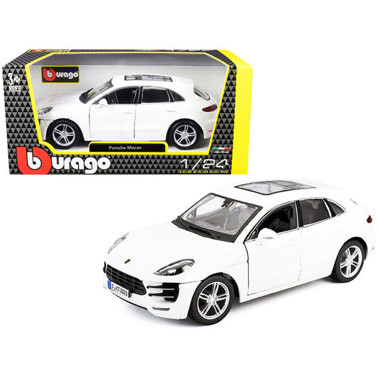 Porsche Macan with Sunroof White 1/24 Diecast Model Car by Bburago