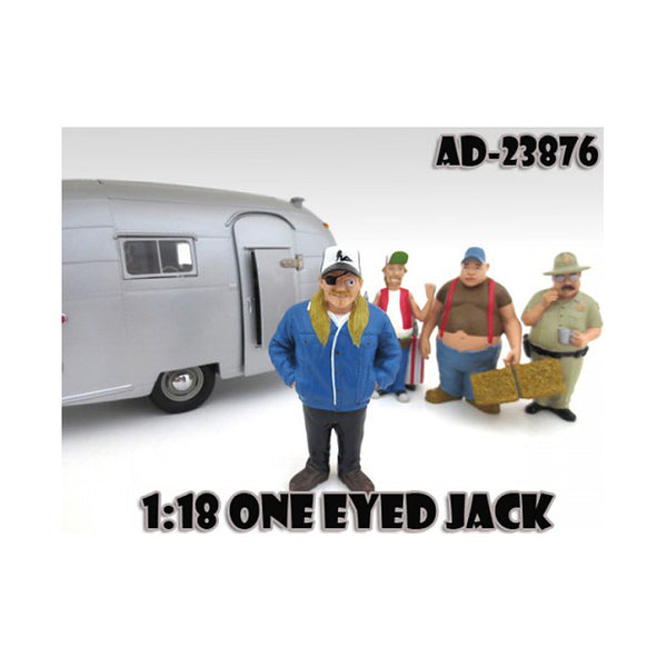 One Eyed Jack "Trailer Park" Figure For 1:18 Scale Diecast Model Cars by American Diorama