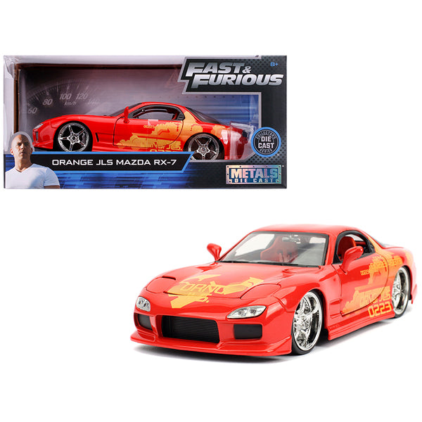 Orange Julius' Mazda RX-7 "Fast & Furious" Movie 1/24 Diecast Model Car by Jada