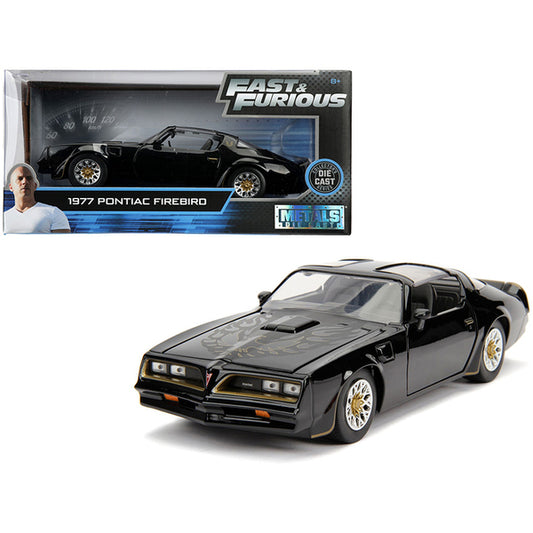 Tegos 1977 Pontiac Firebird Black "Fast & Furious" Movie 1/24 Diecast Model Car by Jada