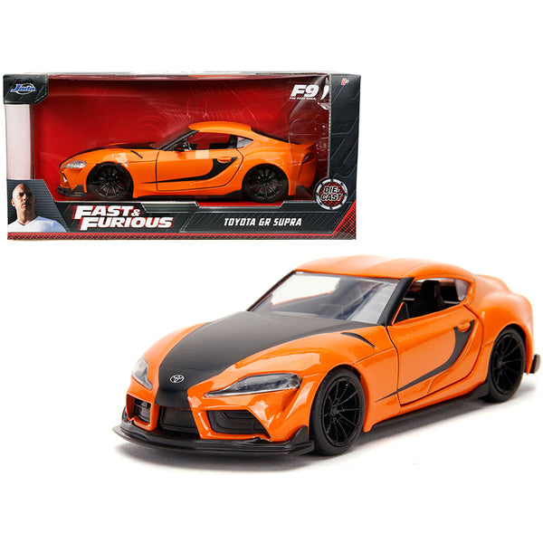 Toyota GR Supra Orange with Black Stripes "Fast & Furious 9 F9" (2021) Movie 1/32 Diecast Model Car by Jada