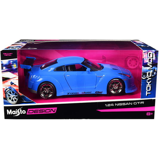 Nissan GT-R Light Blue "Tokyo Mod" 1/24 Diecast Model Car by Maisto