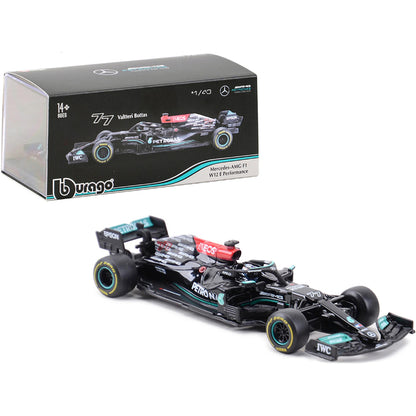 Mercedes-AMG F1 W12 E Performance #77 Valtteri Bottas "Petronas Formula One Team" Formula One F1 (2021) 1/43 Diecast Model Car by Bburago