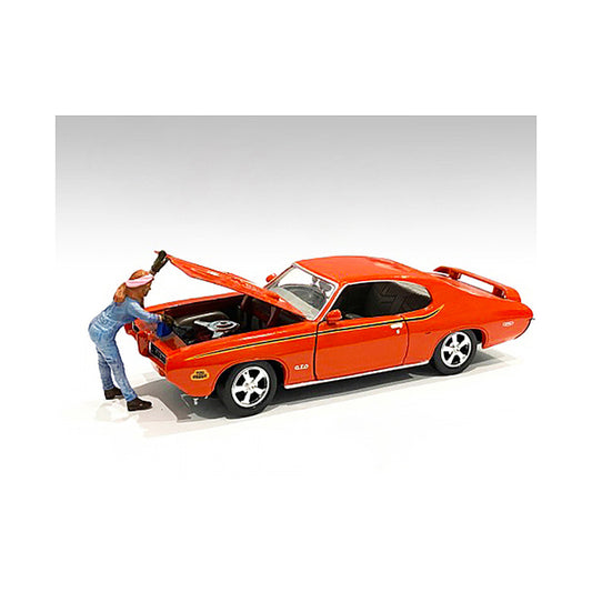 Retro Female Mechanic II Figurine for 1/24 Scale Models by American Diorama