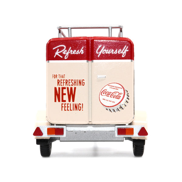 Travel Trailer Cream with Red Top "Pause and Refresh Yourself Drink Delicious Coca-Cola" 1/24 Diecast Model Car by Motor City Classics