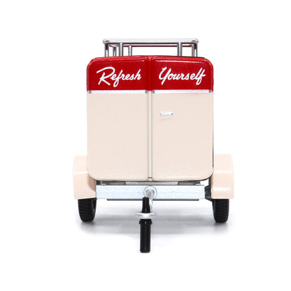 Travel Trailer Cream with Red Top "Pause and Refresh Yourself Drink Delicious Coca-Cola" 1/24 Diecast Model Car by Motor City Classics