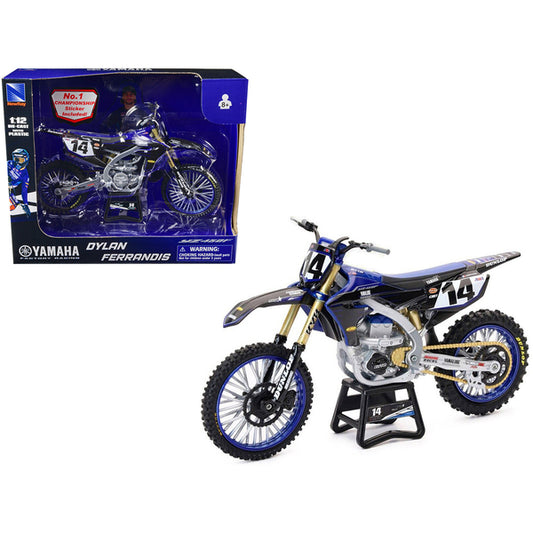 Yamaha YZ450F Championship Edition Motorcycle #14 Dylan Ferrandis "Yamaha Factory Racing" 1/12 Diecast Model by New Ray