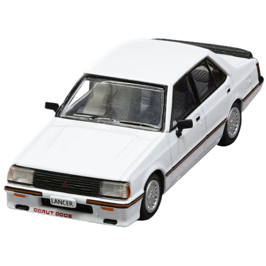 Mitsubishi Lancer EX2000 Turbo RHD (Right Hand Drive) White with Stripes with Extra Wheels 1/64 Diecast Model Car by BM Creations