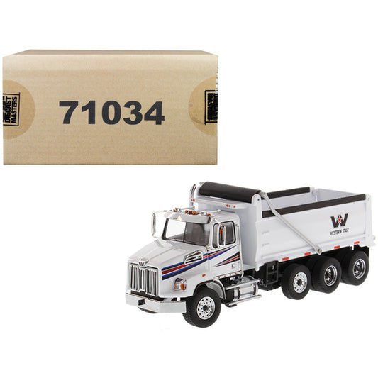 Western Star 4700 SB Dump Truck White 1/50 Diecast Model by Diecast Masters