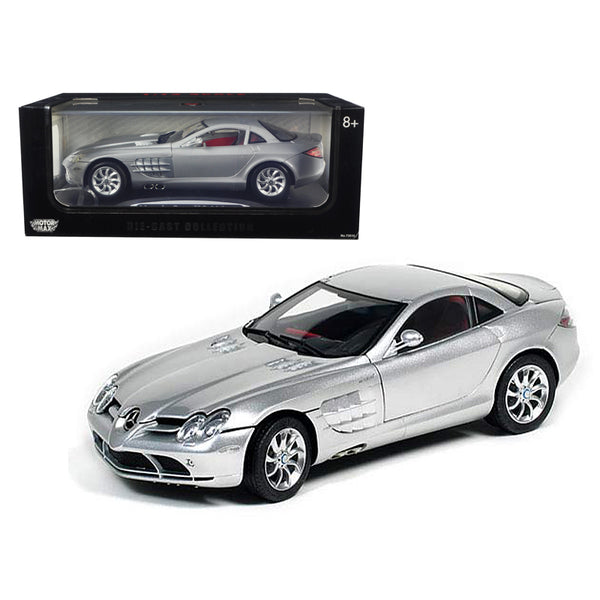 Mercedes McLaren SLR Silver with Red Interior 1/12 Diecast Model Car by Motormax