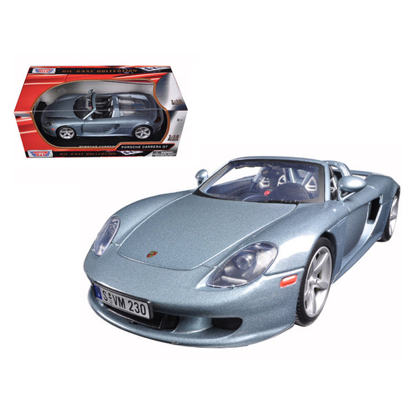 Porsche Carrera GT Silver with Black Interior 1/18 Diecast Model Car by Motormax