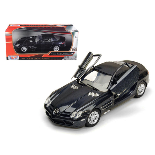 Mercedes Mclaren SLR Metallic Black 1/24 Diecast Model Car by Motormax