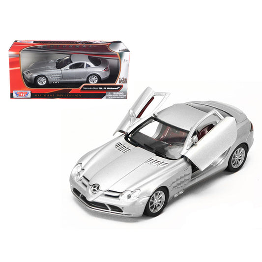 Mercedes McLaren SLR Silver 1/24 Diecast Model Car by Motormax