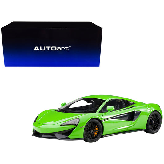 Mclaren 570S Mantis Green with Black Wheels 1/18 Model Car by Autoart