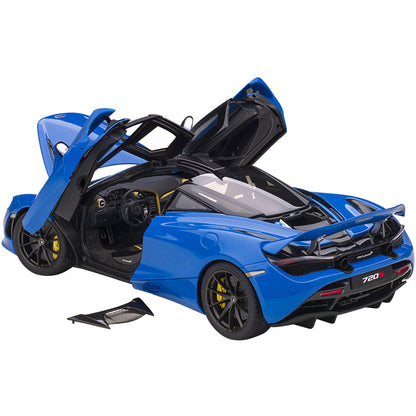 Mclaren 720S Paris Blue Metallic with Black Top 1/18 Model Car by Autoart