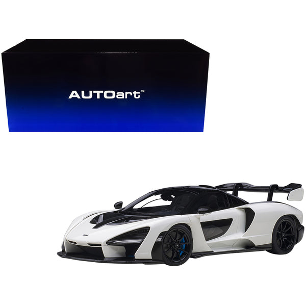 Mclaren Senna Vision Pure White and Black 1/18 Model Car by Autoart