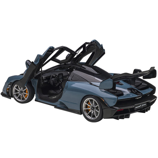 Mclaren Senna Vision Victory Gray and Black with Carbon Accents 1/18 Model Car by Autoart