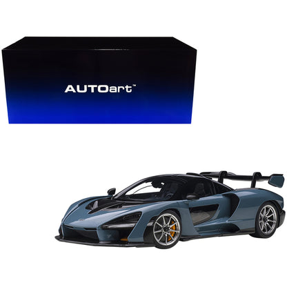 Mclaren Senna Vision Victory Gray and Black with Carbon Accents 1/18 Model Car by Autoart